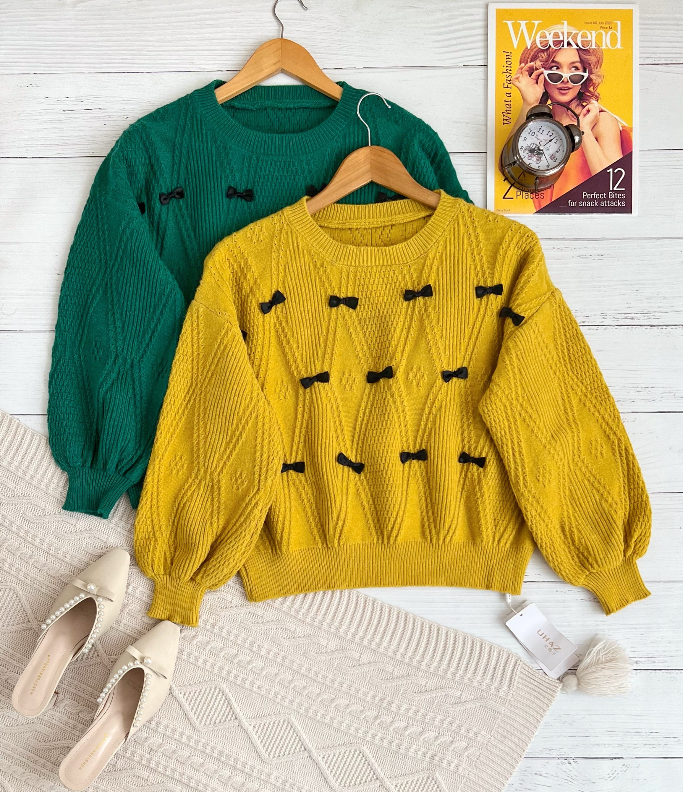 پلیور بافت پاپیون دوزی کد 2320