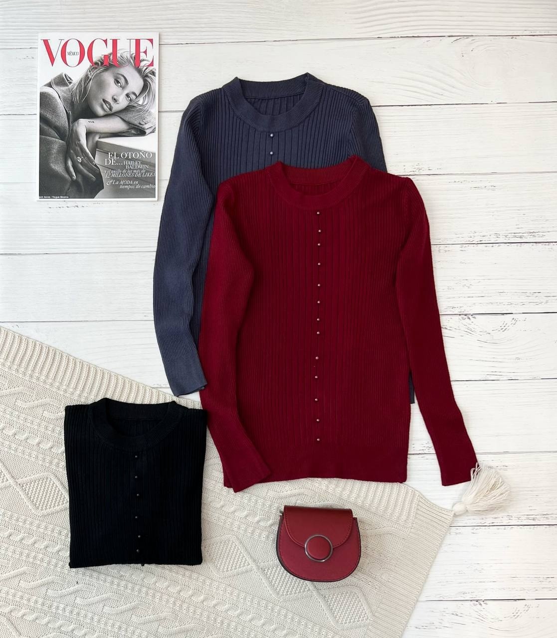 پلیور بافت جلو مروارید گپ کد 2324