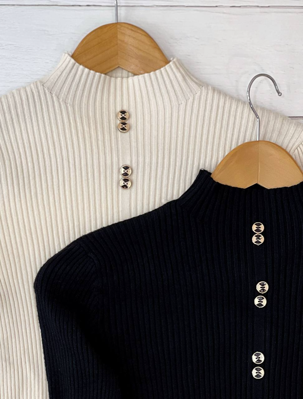 پلیور بافت گپ جلو دکمه کد 2327