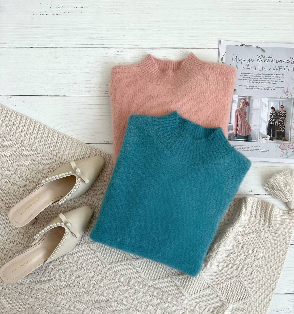 پلیور بافت موهر ساده کد 2329