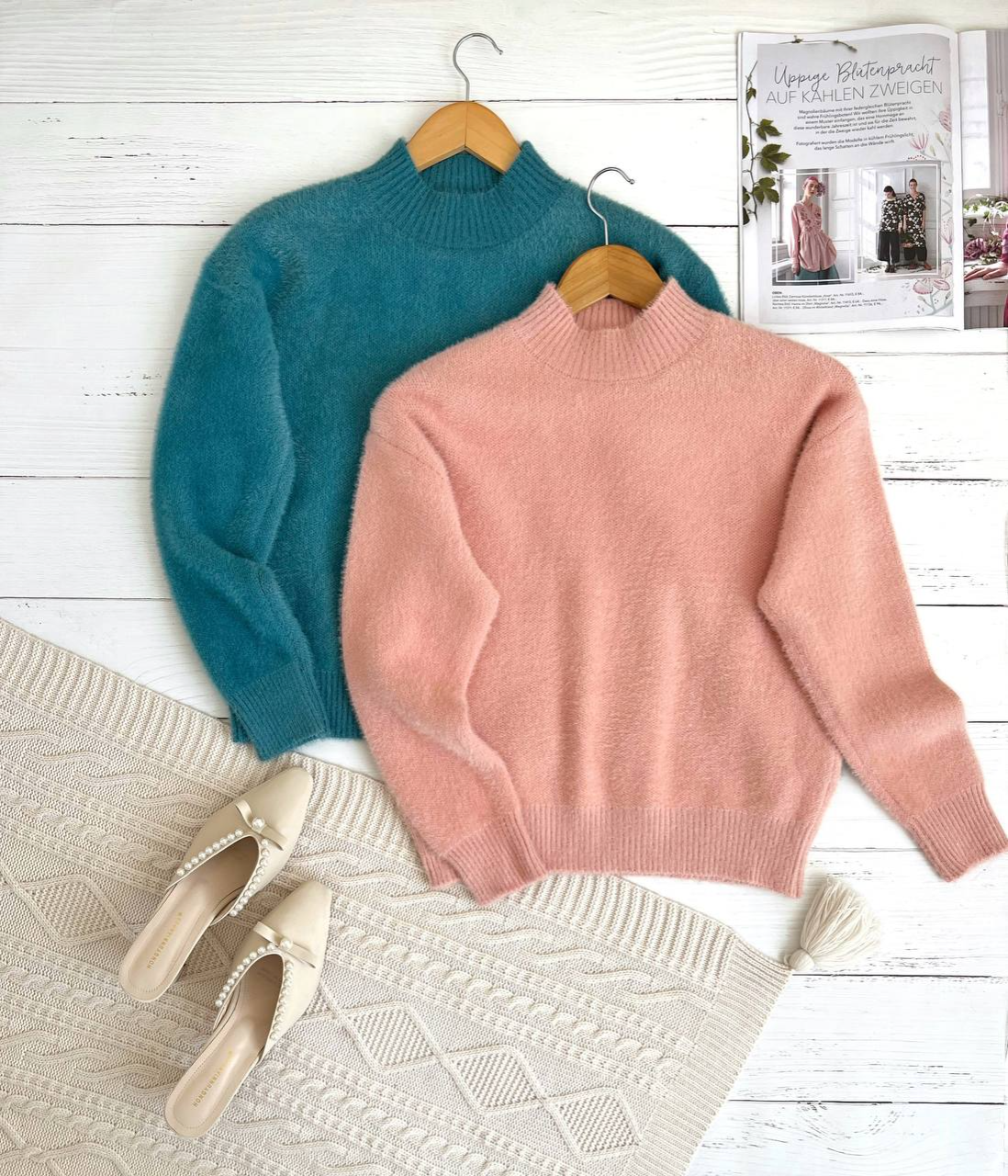 پلیور بافت موهر ساده کد 2329