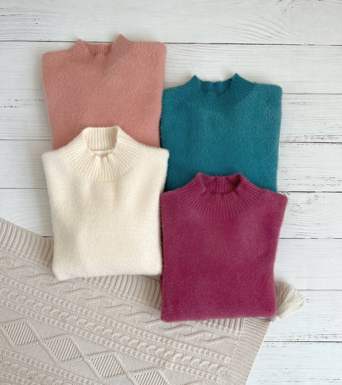 پلیور بافت موهر ساده کد 2329