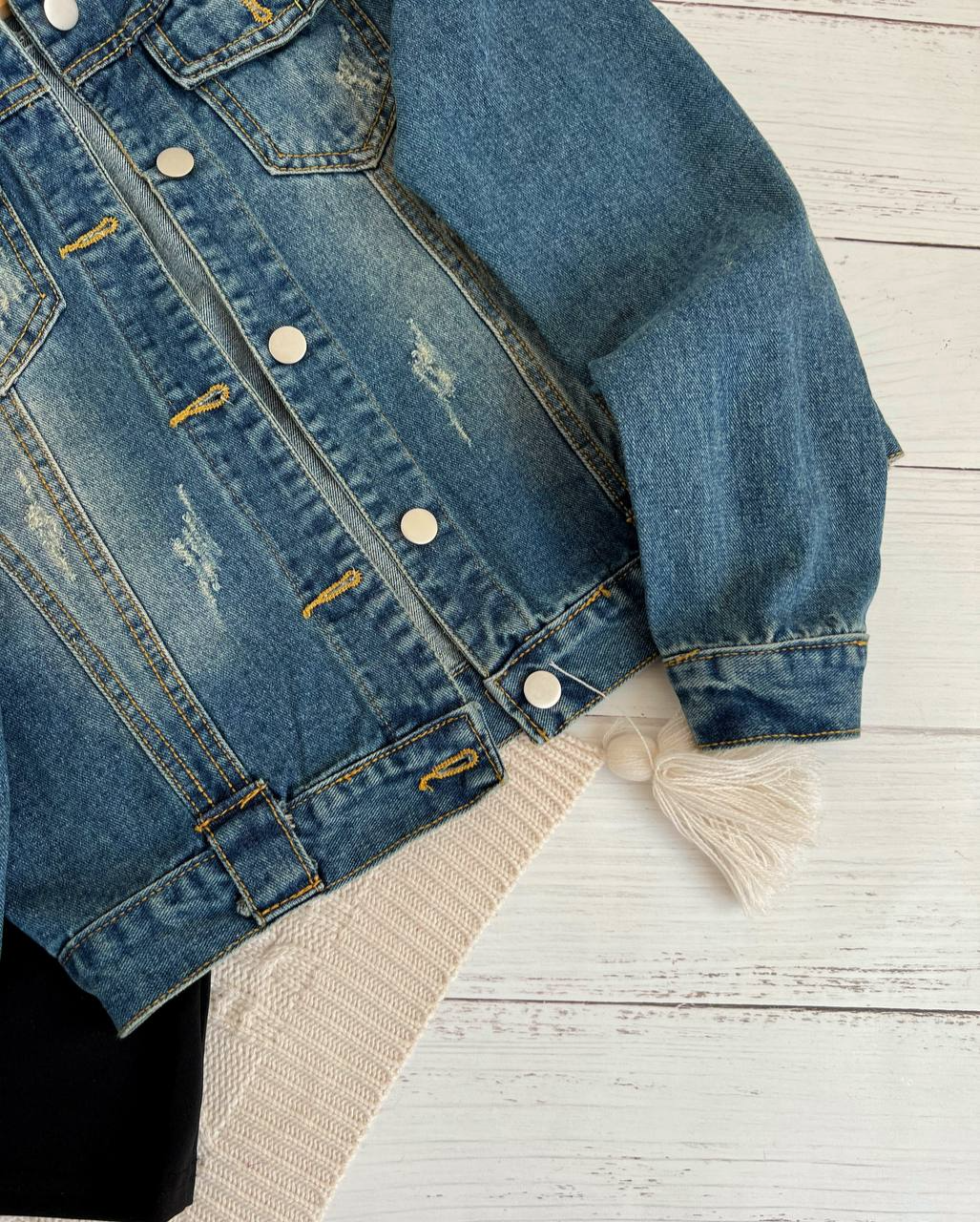 ست دو تیکه سارافن + کت جین کد 2331