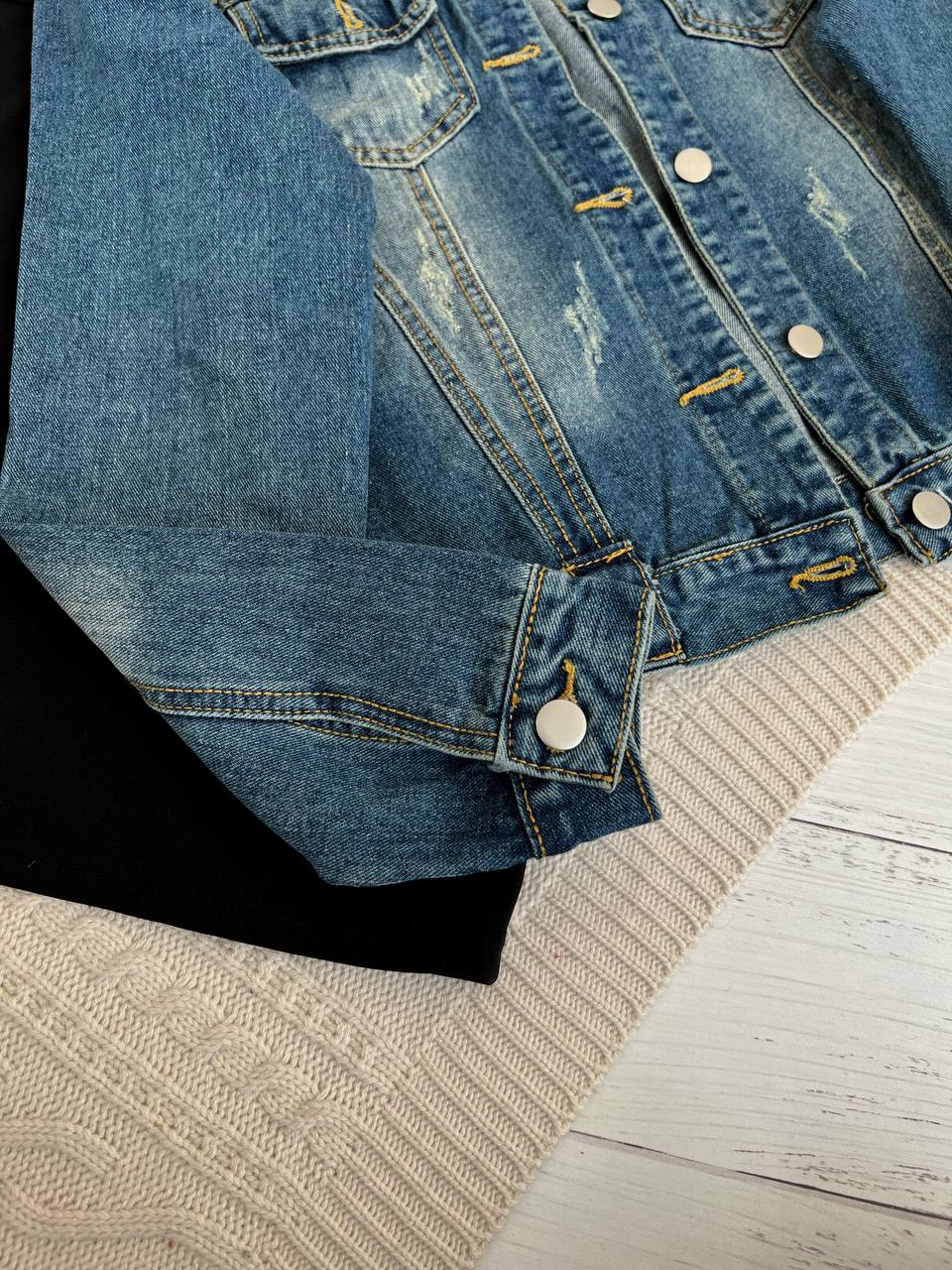 ست دو تیکه سارافن + کت جین کد 2331