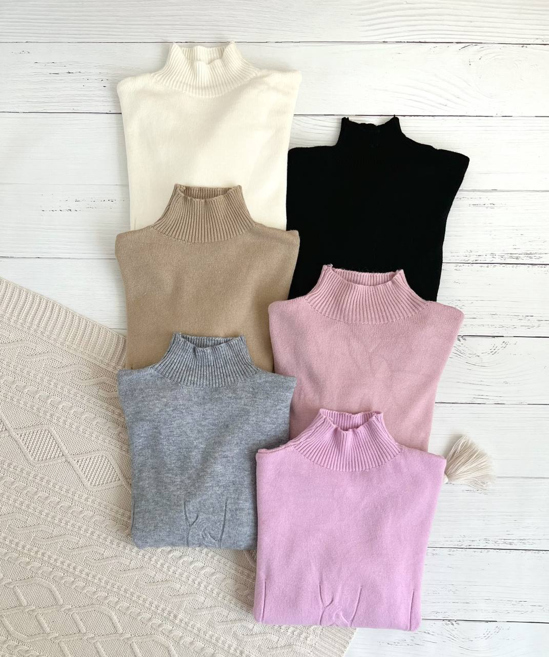 پلیور بافت آستین مچی یقه ایستاده کد 2332