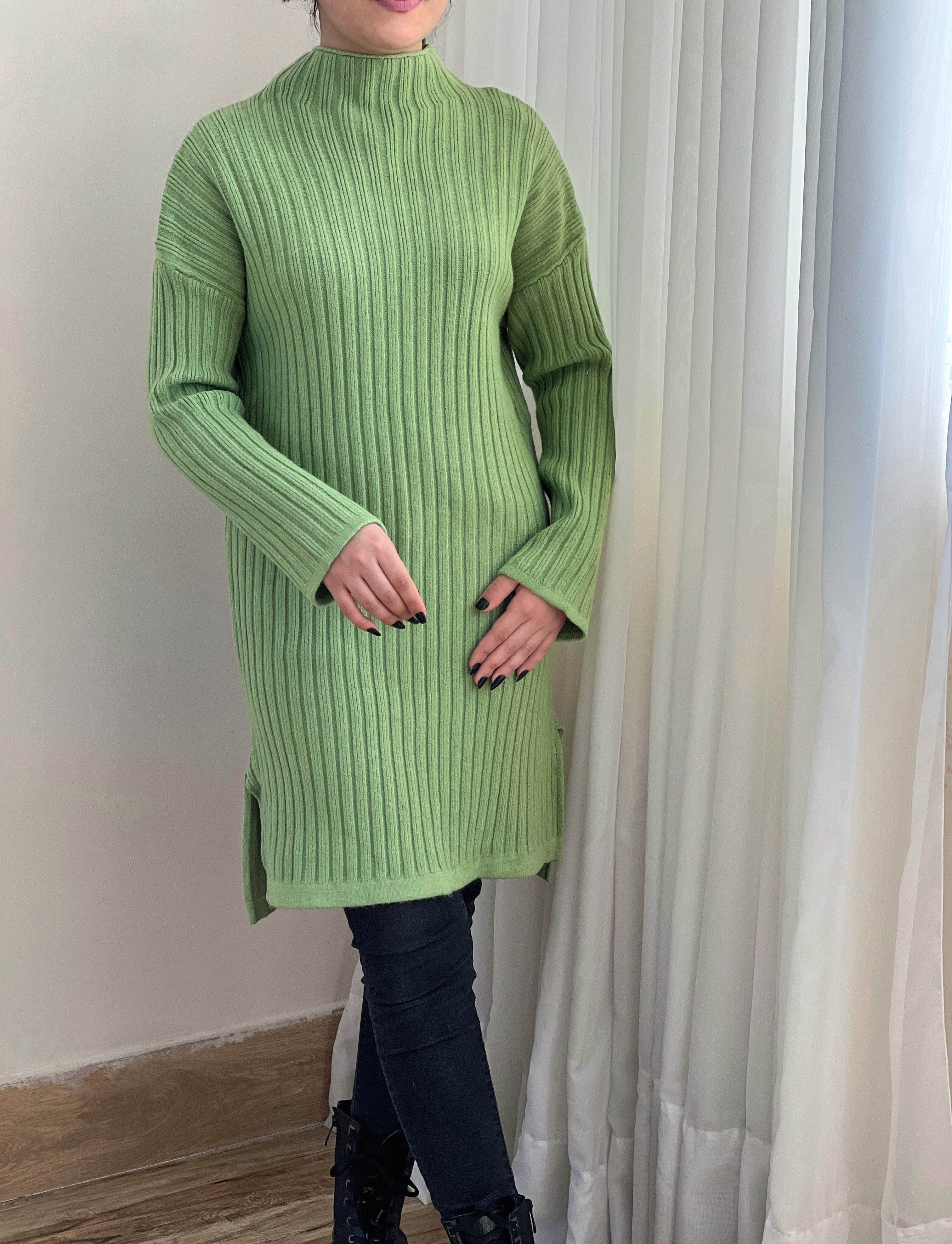 پیراهن بافت یقه ایستاده کد 2344