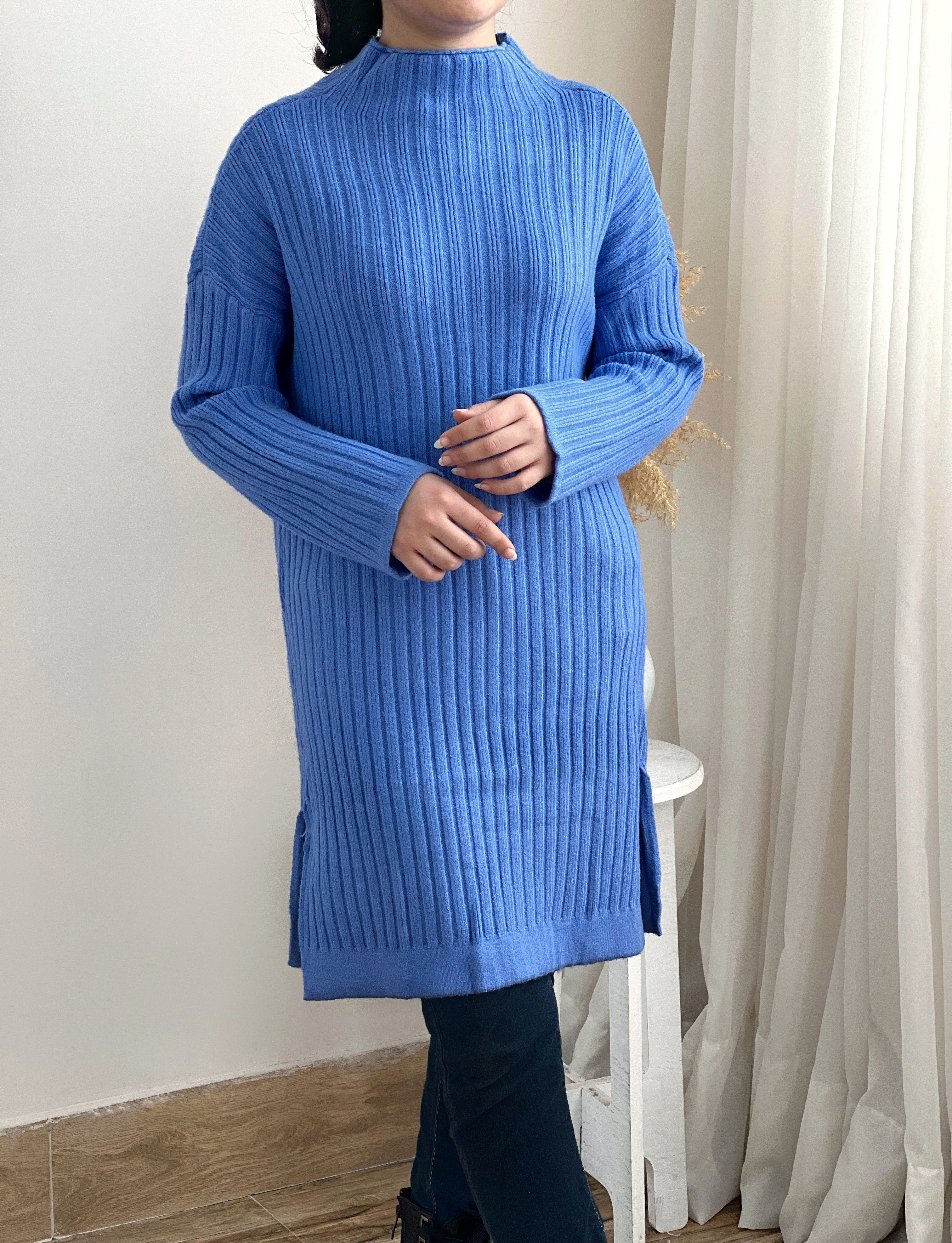 پیراهن بافت یقه ایستاده کد 2344