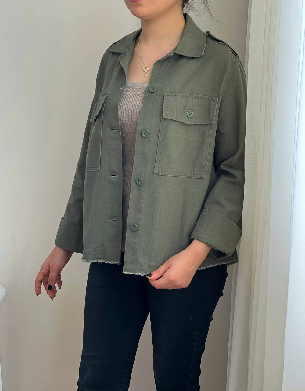 شومیز کتان پاییزه تکرنگ کد 2350