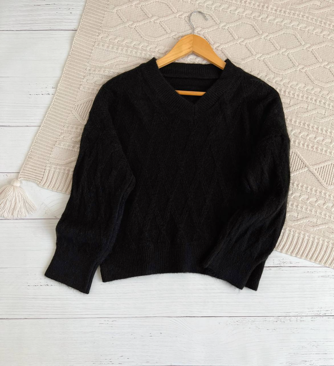 پلیور بافت آستین مچی یقه هفت کد 2359