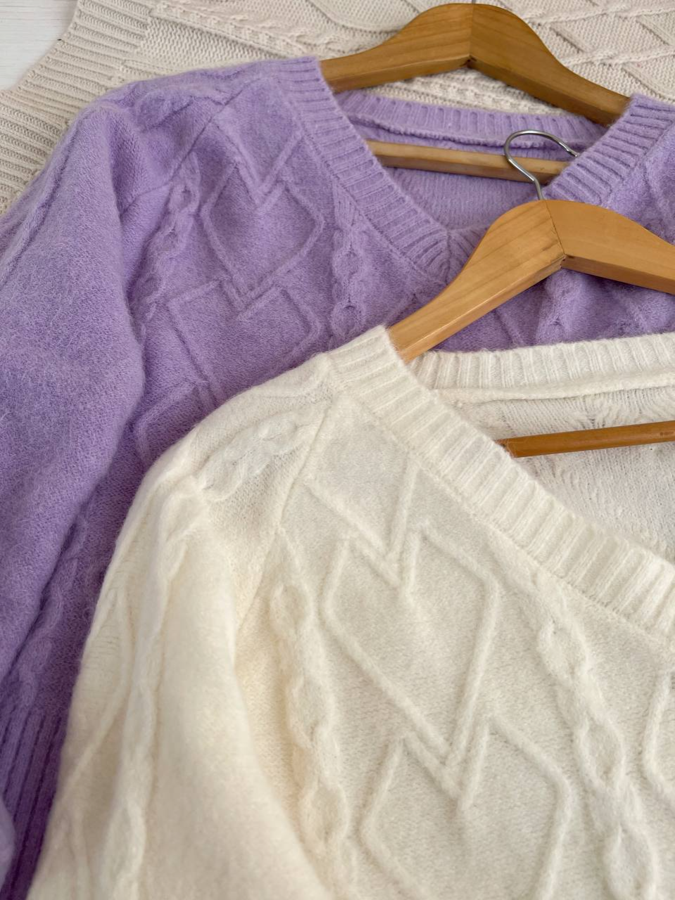 پلیور بافت آستین مچی یقه هفت کد 2359