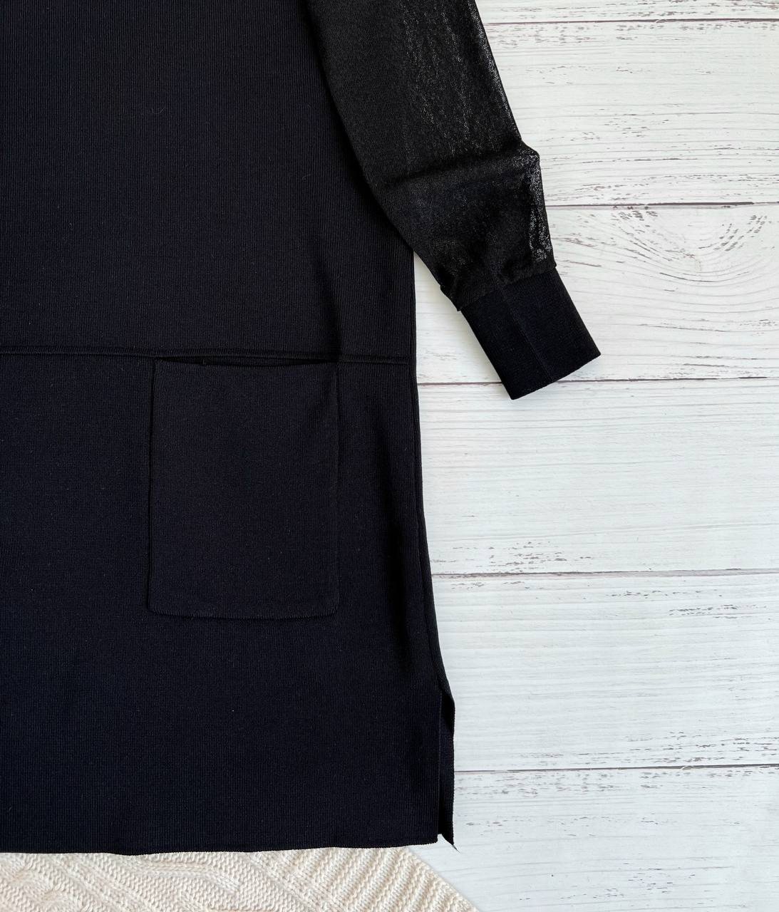 پیراهن بافت آستین و یقه تور کد 2367