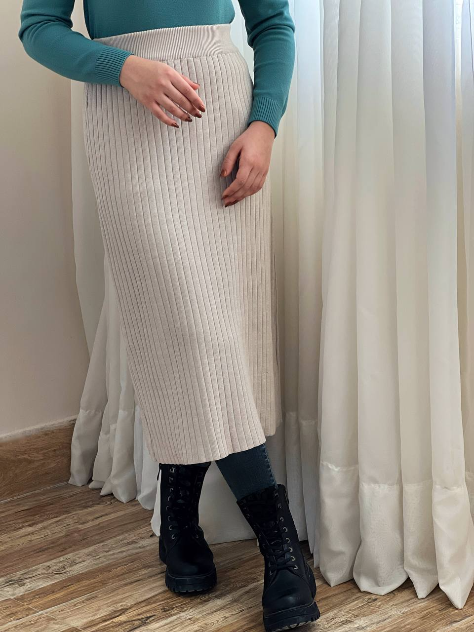 دامن بافت کبریتی کد 2376