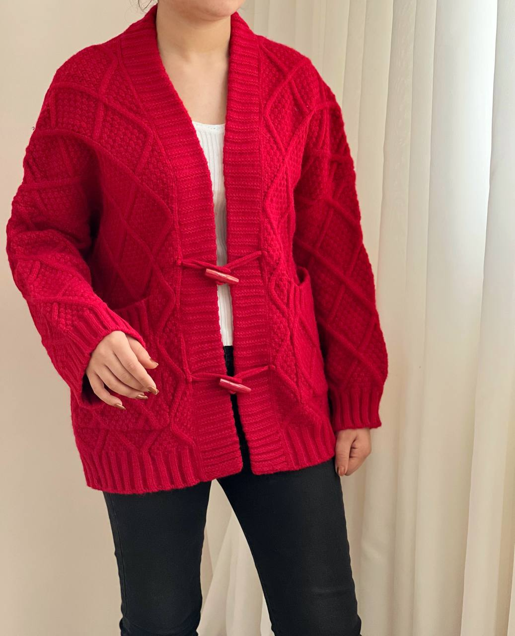 ژاکت بافت لوزی 2382