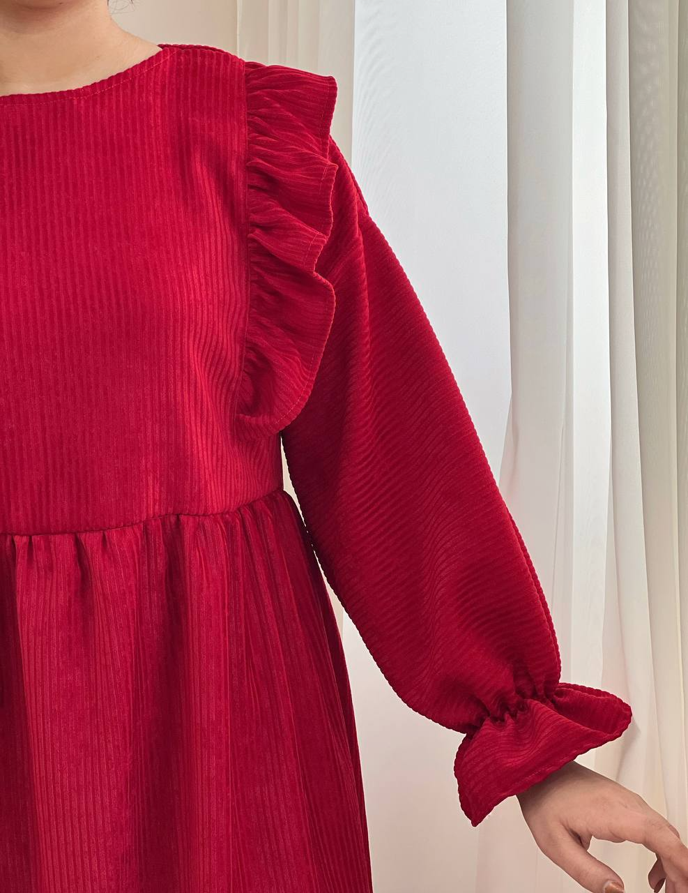 تونیک مخمل کبریتی یلدا کد 2383