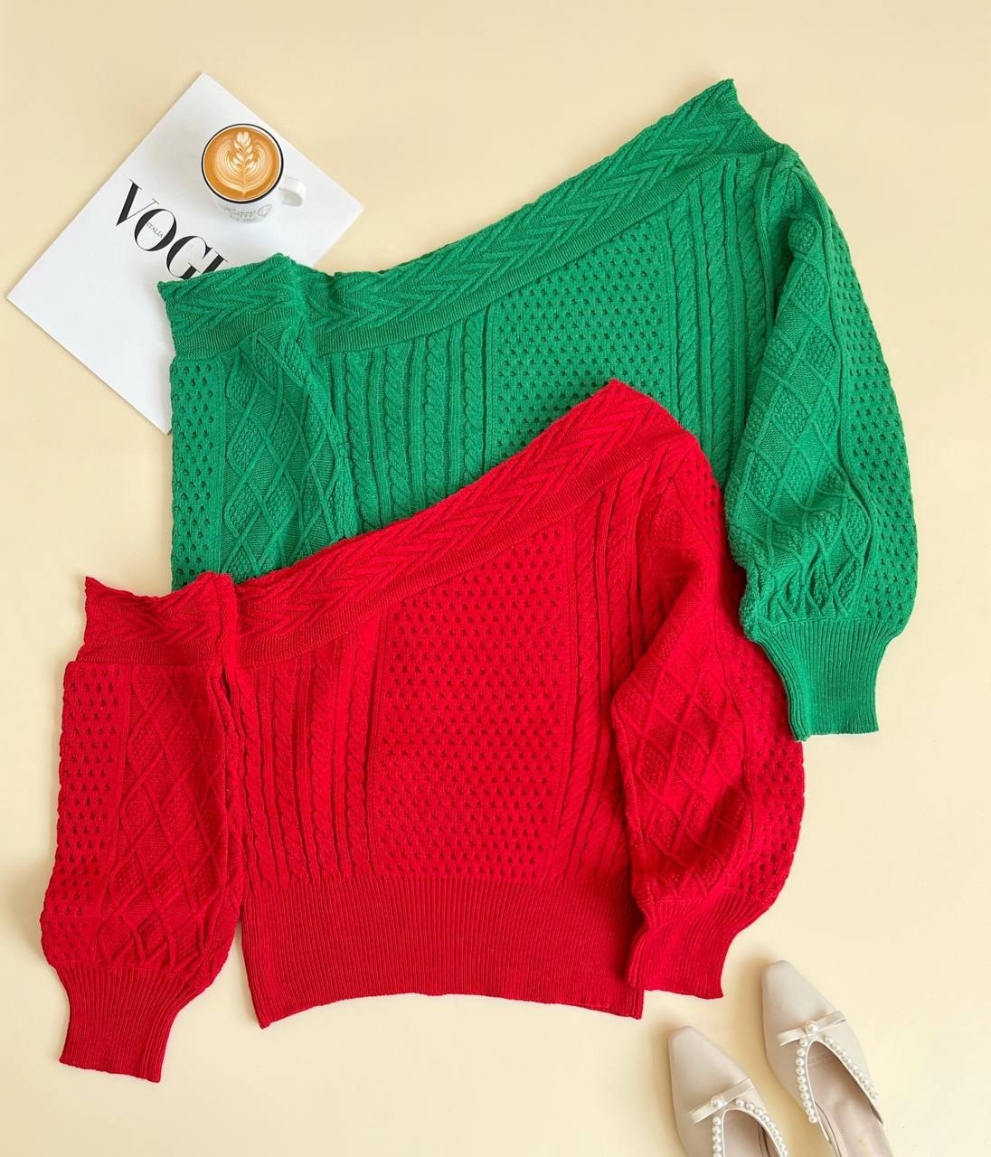 پلیور بافت یقه رومی یلدا کد 2387