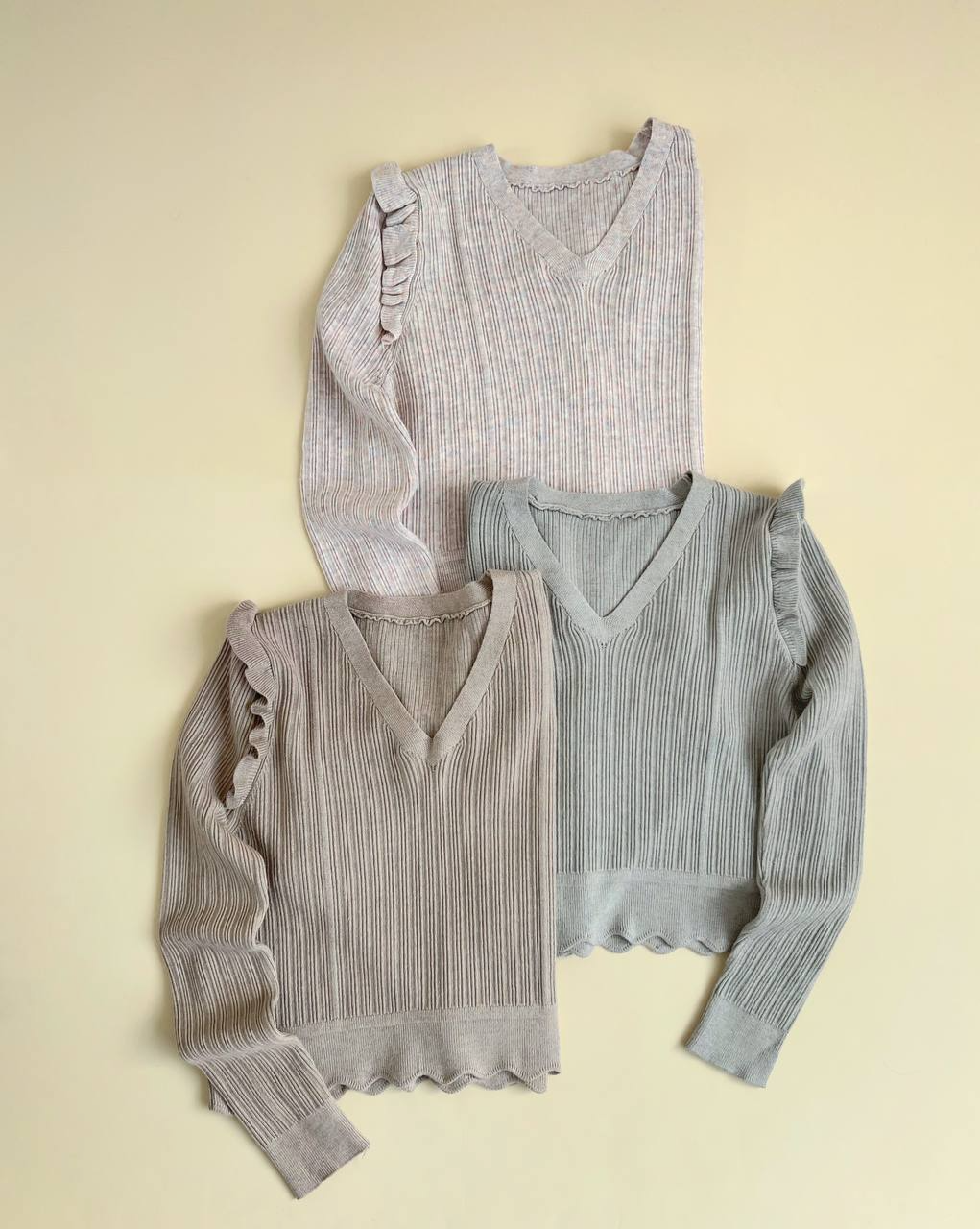 کراپ بافت سرشانه چین دار شاین دار کد 2392