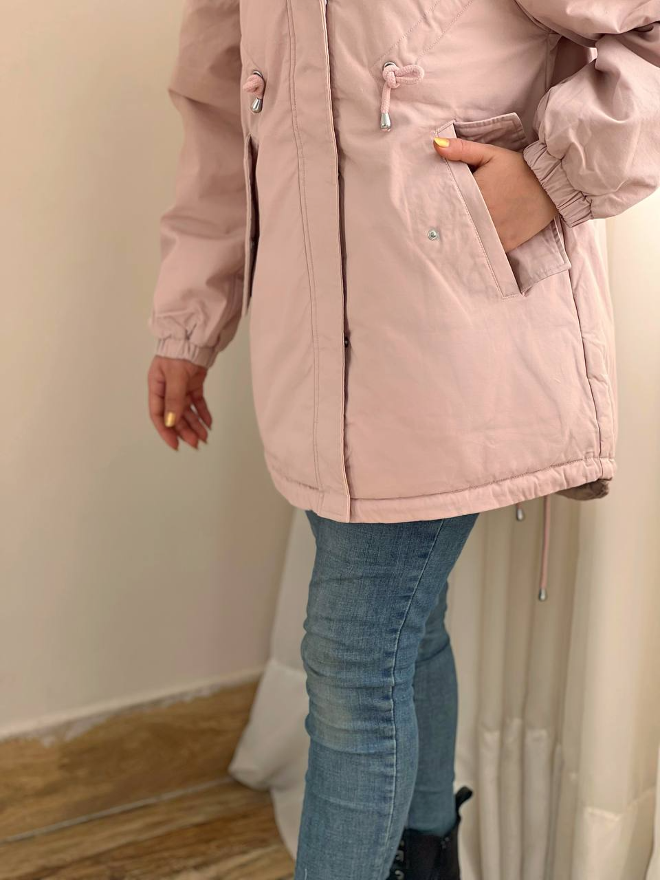 کاپشن کتان آستردار کد 2397