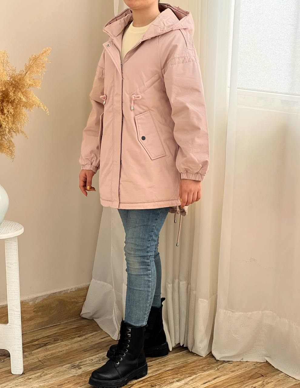 کاپشن کتان آستردار کد 2397