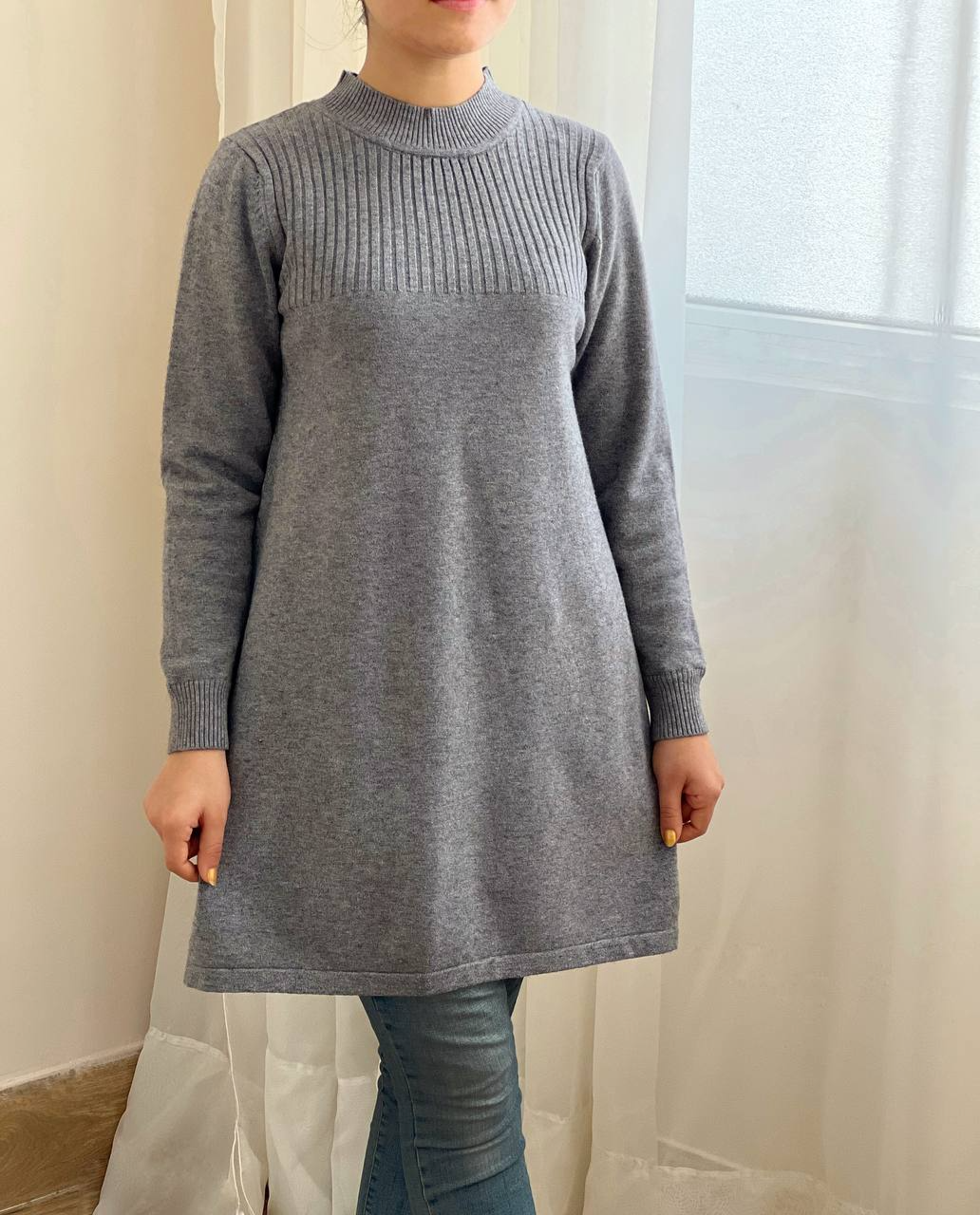 پیراهن بافت آستر مخمل کد 2400