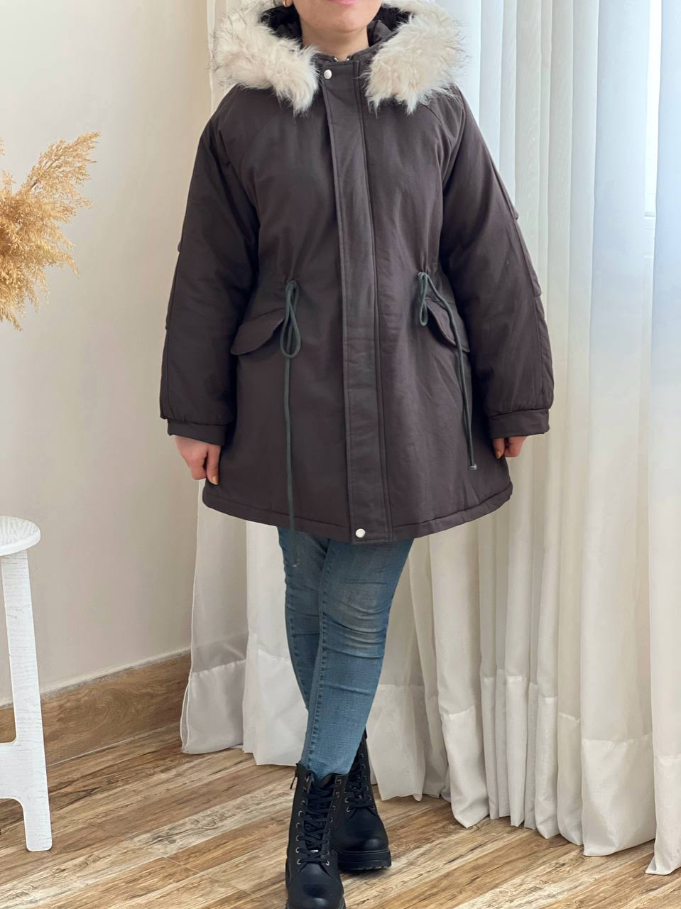 کاپشن کتان تکرنگ کد 2408