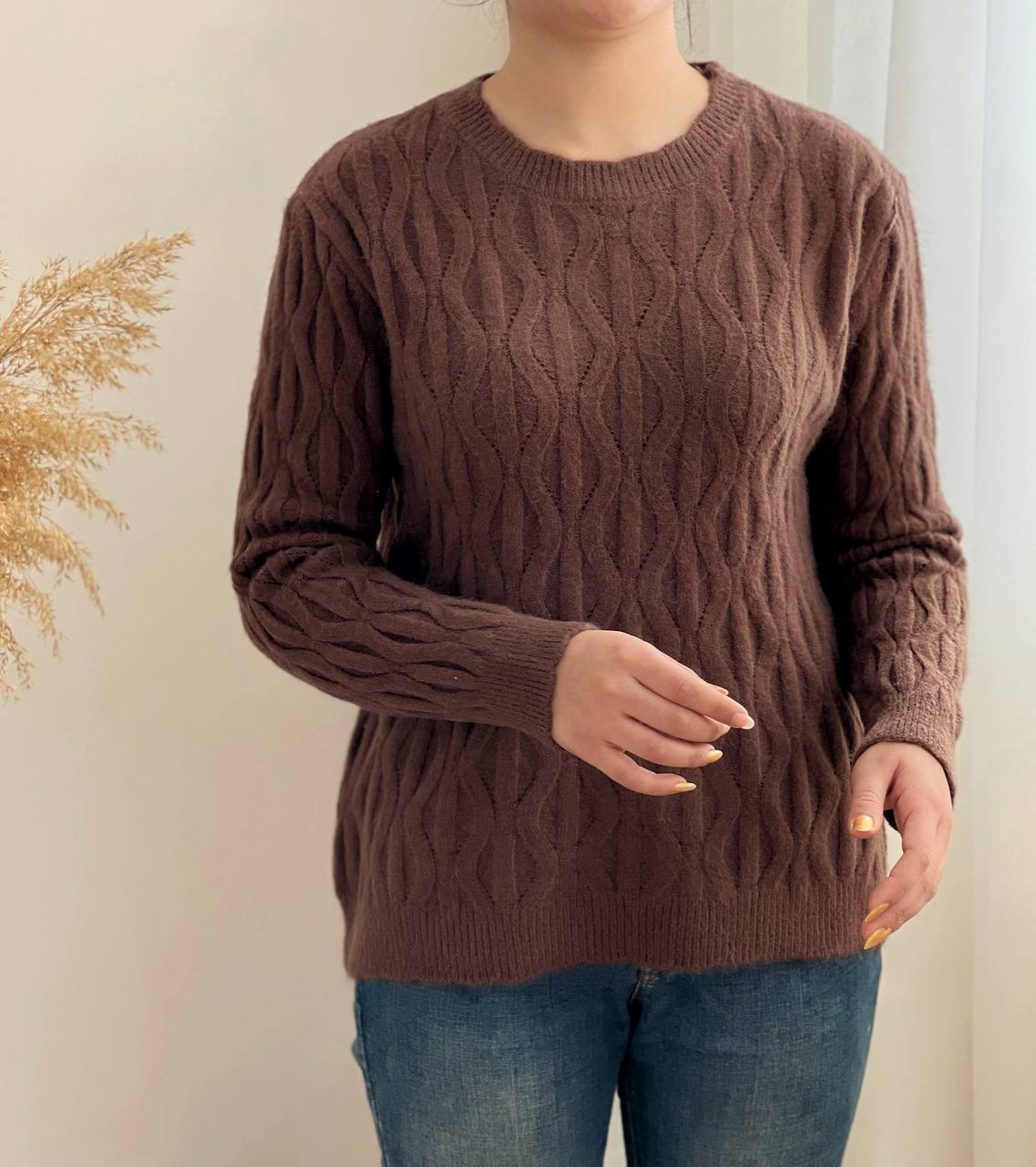 پلیور بافت لوزی 2413