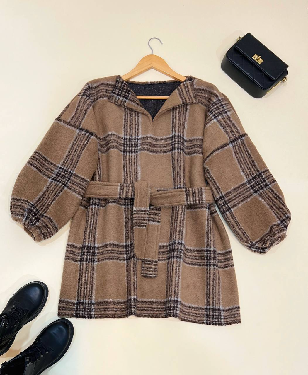 تونیک چهارخونه پشمی کد 2414