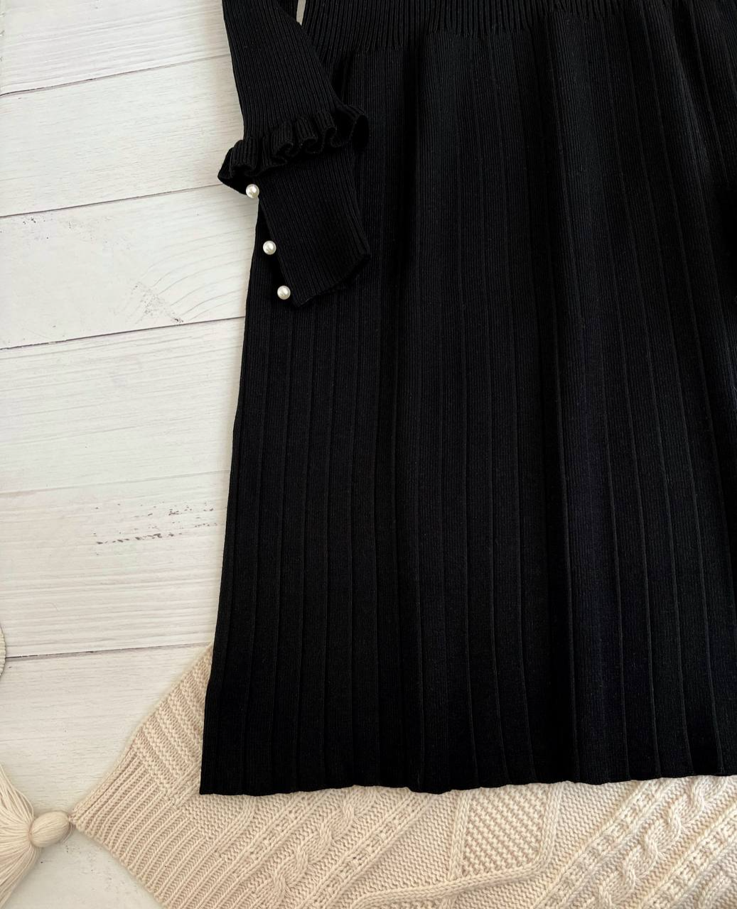 پیراهن بافت سر آستین مرواریدی کد 2415