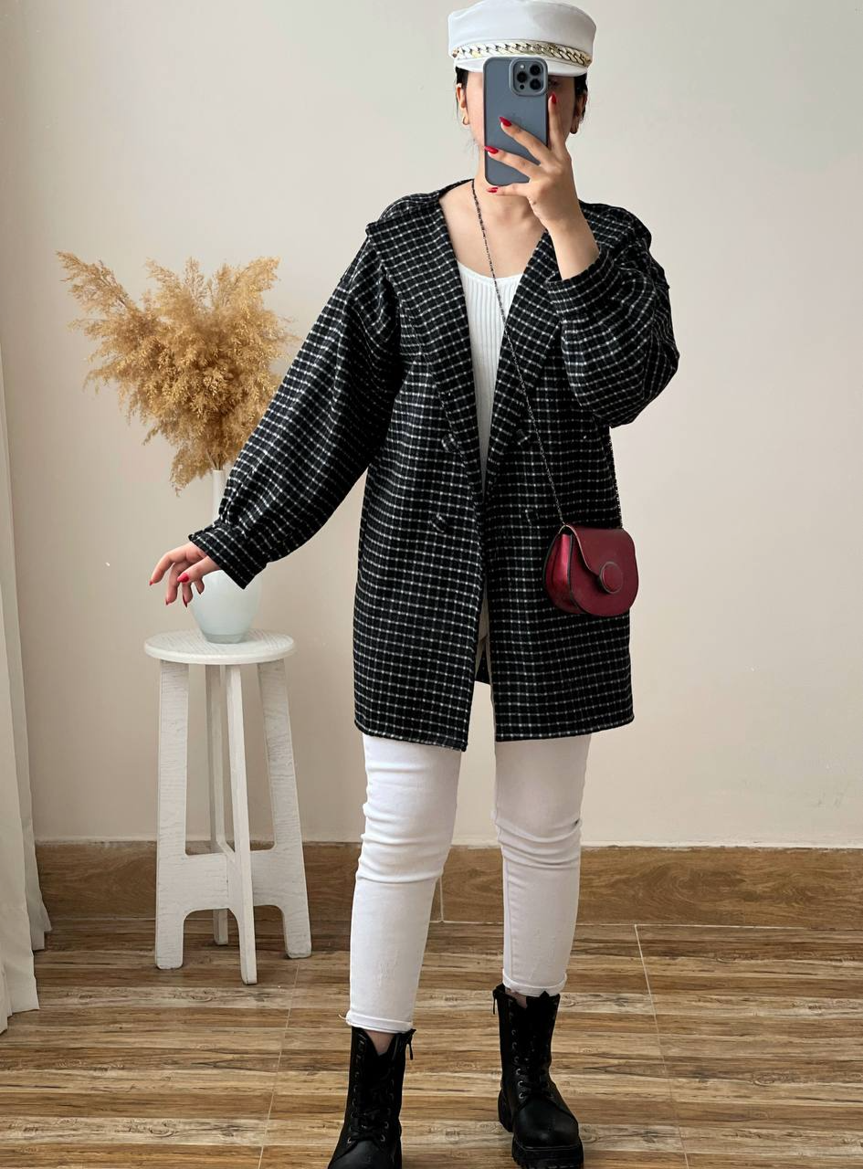 کت چهارخونه پشمی 2419