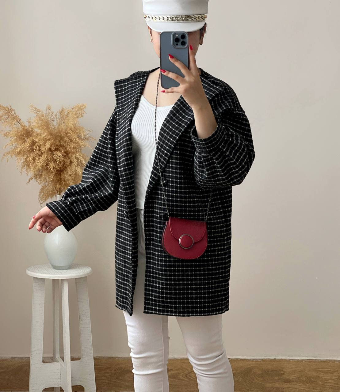 کت چهارخونه پشمی 2419