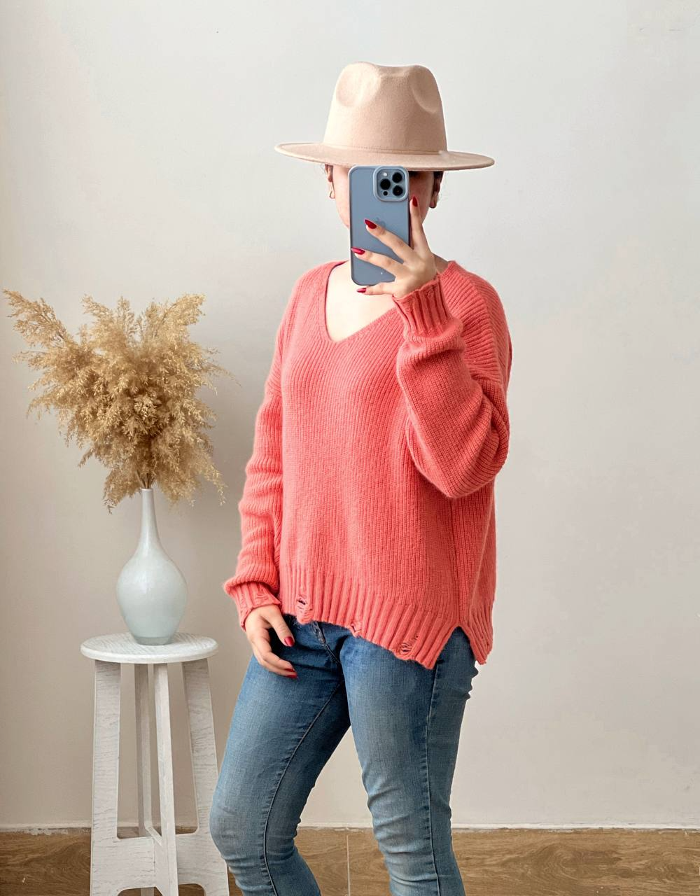 پلیور بافت یقه هفت زاپدار کد 2421