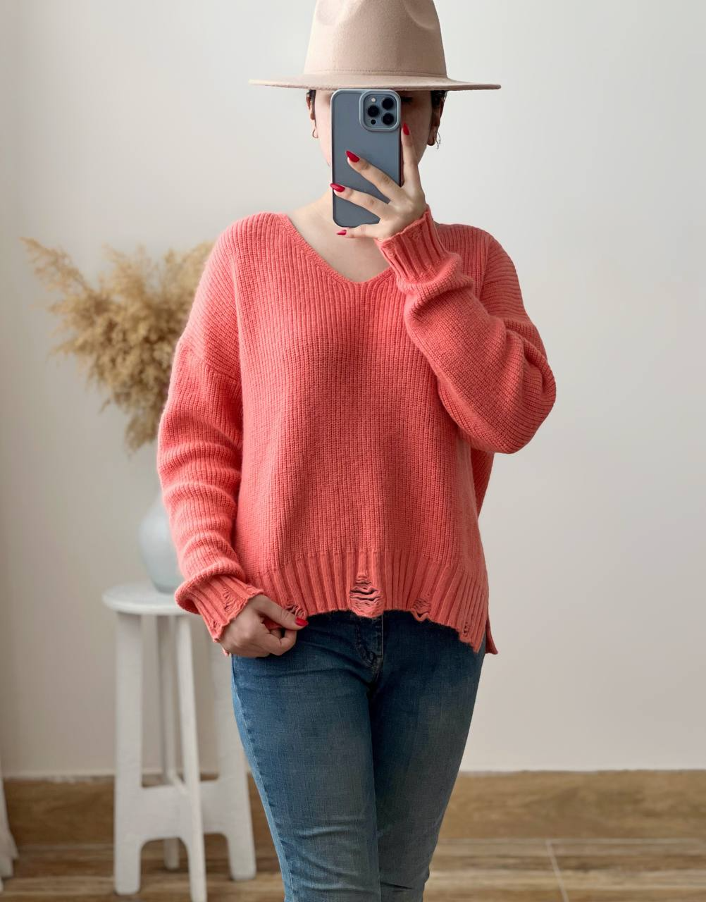 پلیور بافت یقه هفت زاپدار کد 2421