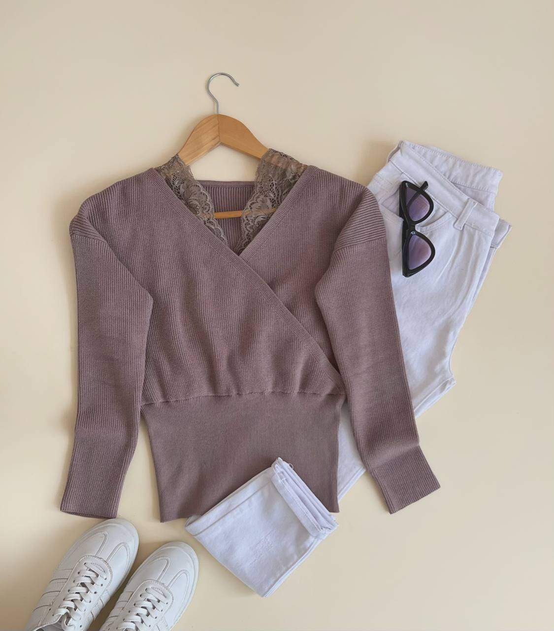 پلیور بافت گیپوردار کد 2423