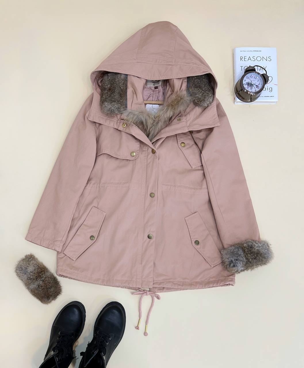 کاپشن کتان آستردار کد 2430