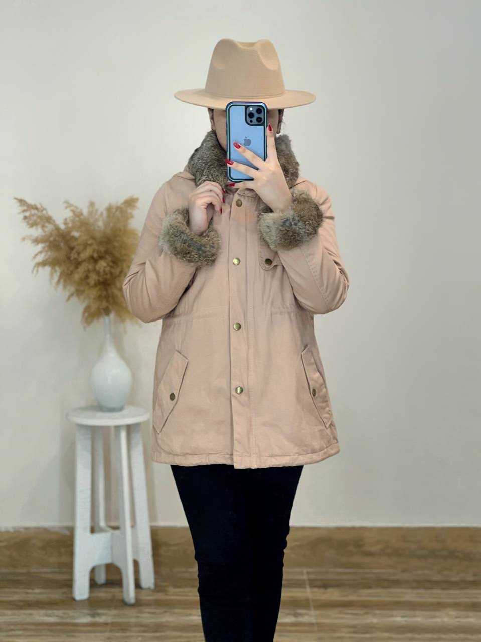 کاپشن کتان آستردار کد 2430