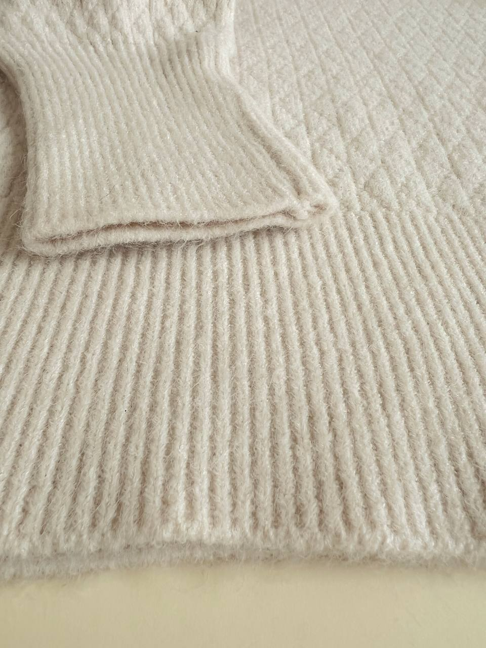 پلیور بافت یقه گرد زیگزاکی کد 2440