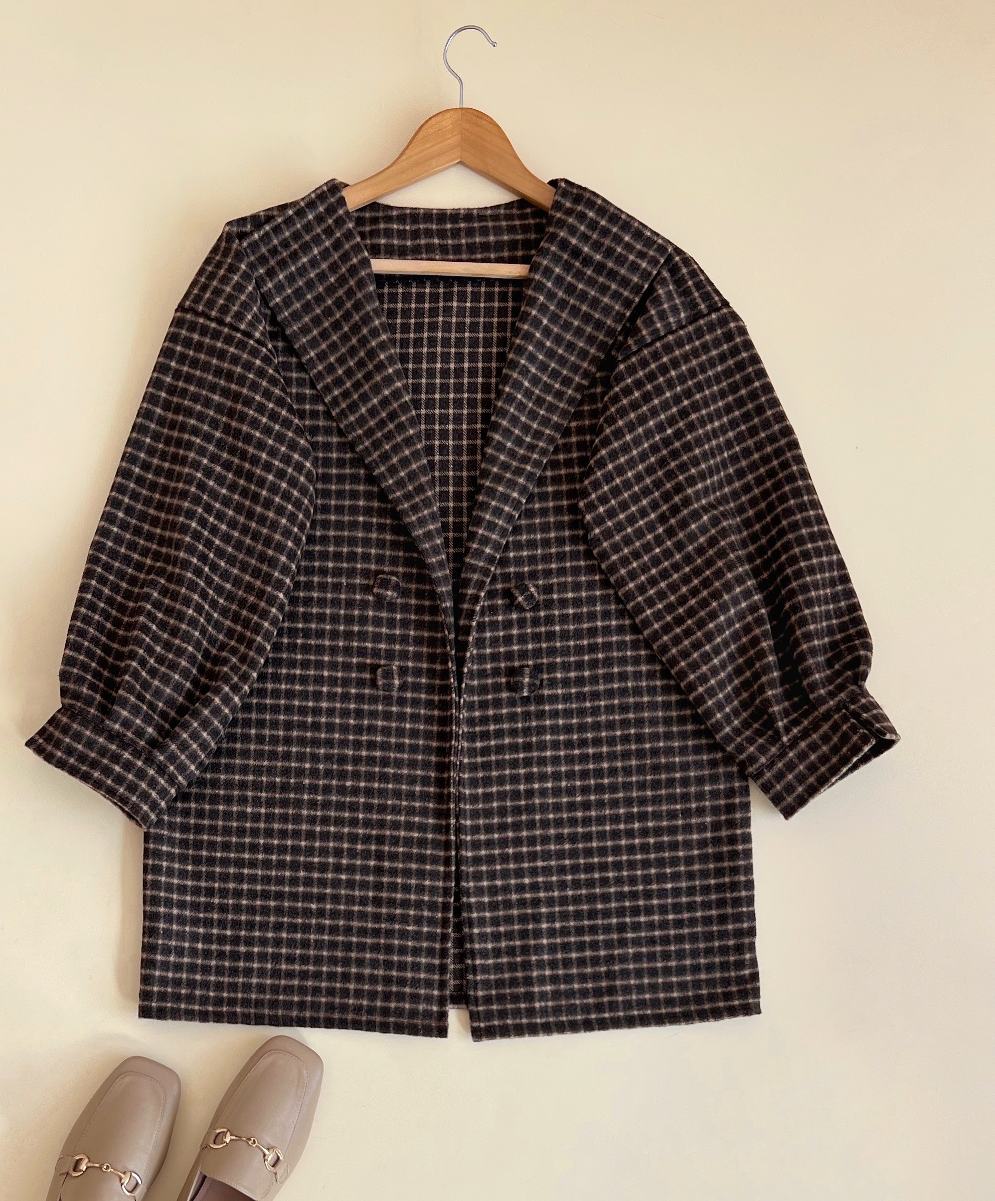 کت چهارخونه پشمی 2419