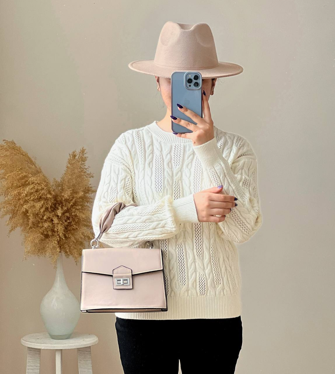 پلیور بافت زنجیری 5 رنگ کد 2442