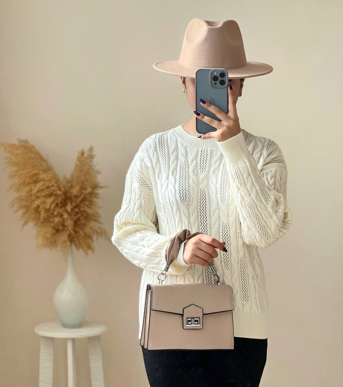 پلیور بافت زنجیری 5 رنگ کد 2442