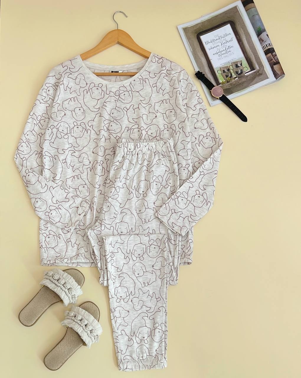 ست بلوز و شلوار نخ و پنبه کد 2443