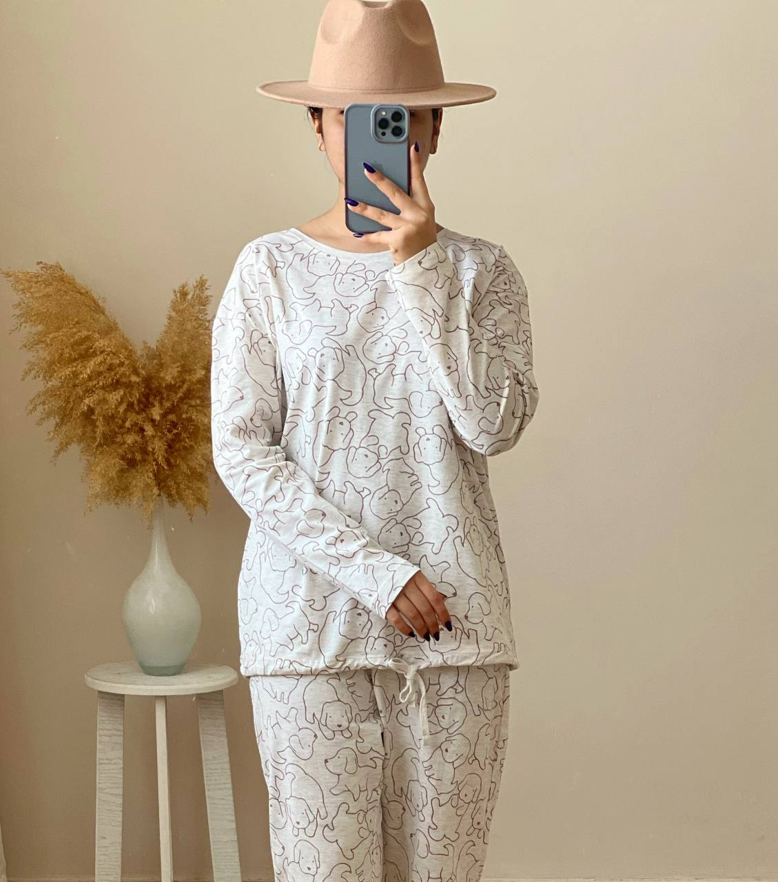 ست بلوز و شلوار نخ و پنبه کد 2443