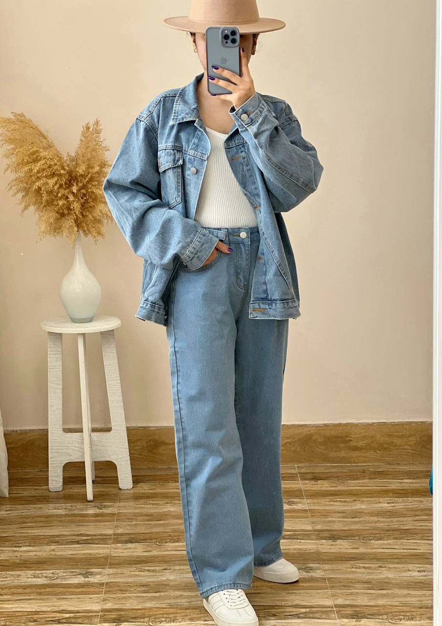 شلوار بگ جین کد 2446