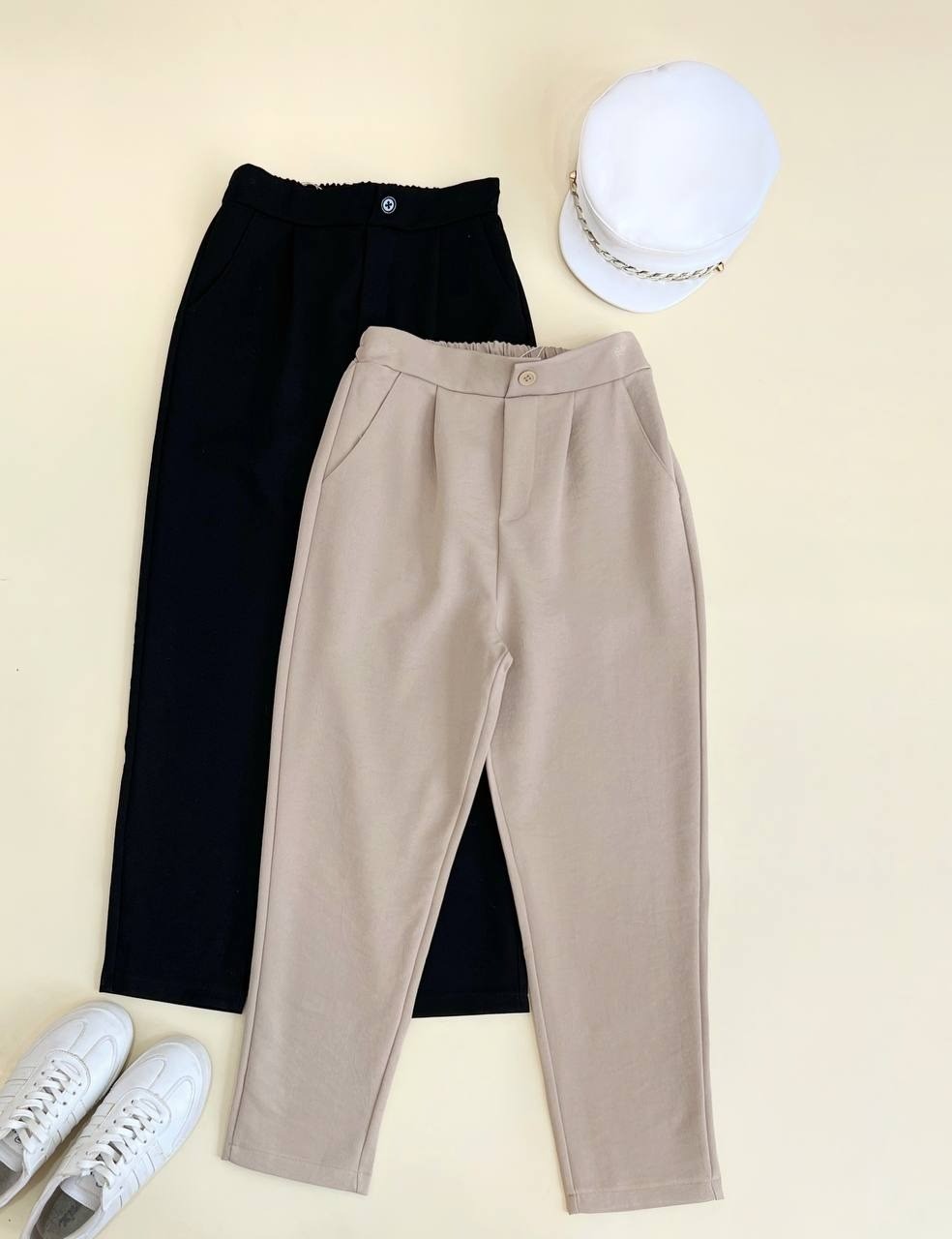 شلوار جلو پیلی مام فیت کد 2450