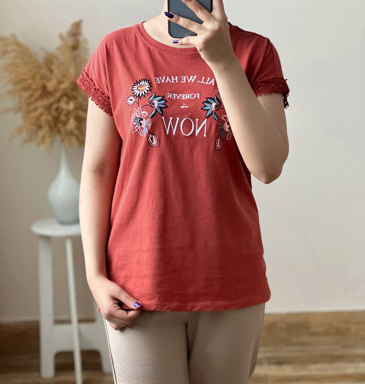 تیشرت وارداتی گلدوزی شده کد 2457