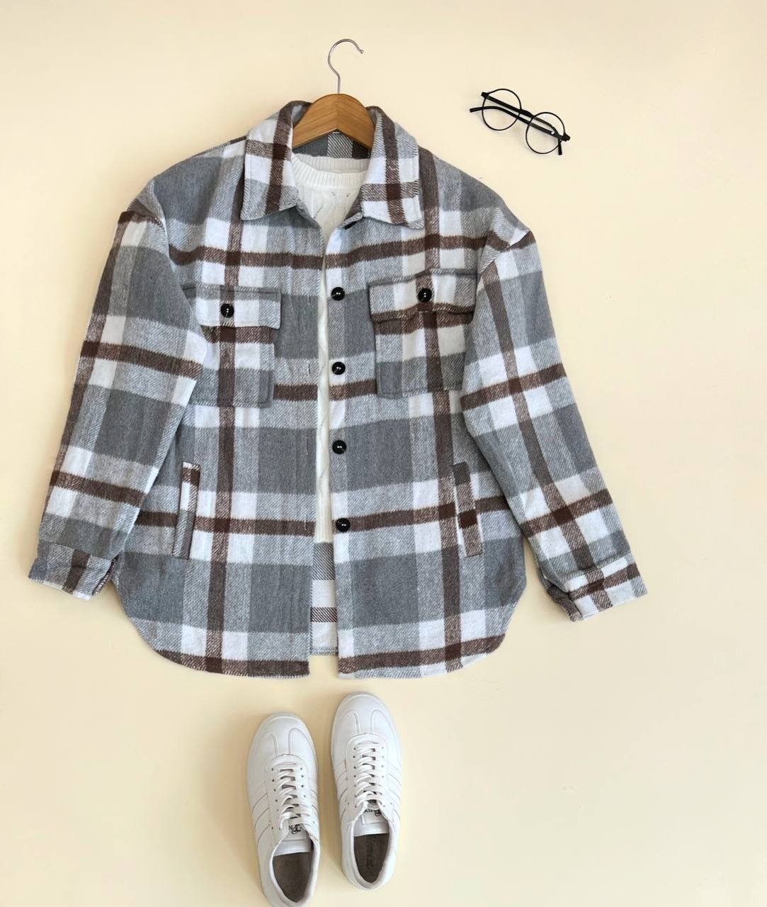 شکت چهارخونه پشمی وارداتی کد 2458