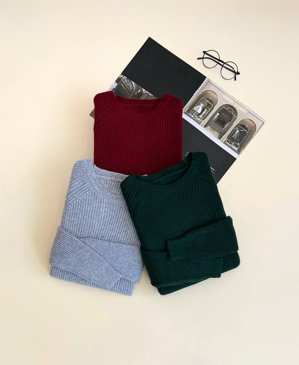 پلیور بافت یقه گرد ساده کد 2459