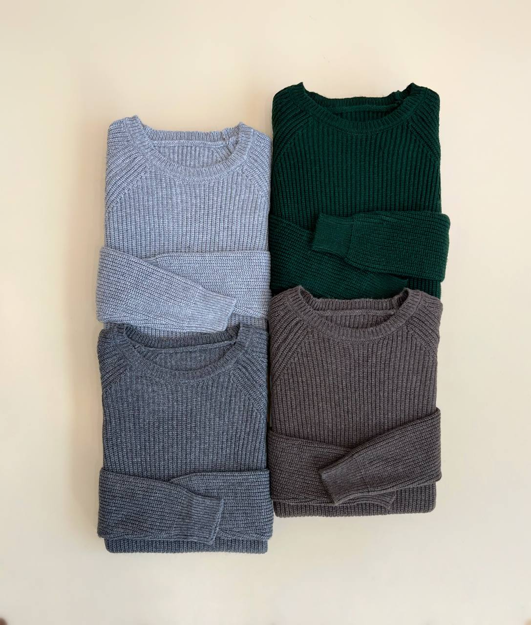 پلیور بافت یقه گرد ساده کد 2459