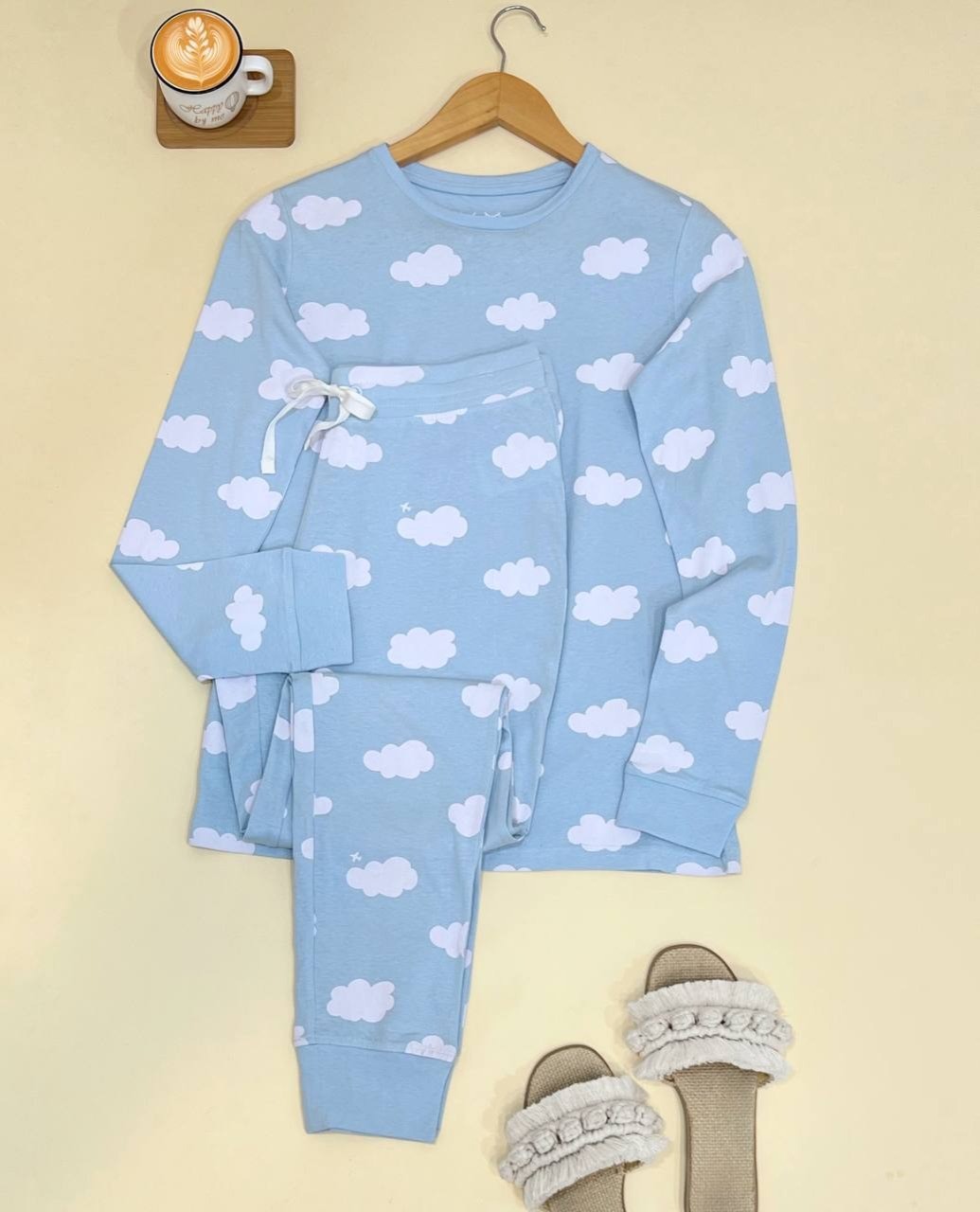 ست بلوز و شلوار راحتی ابر 2462