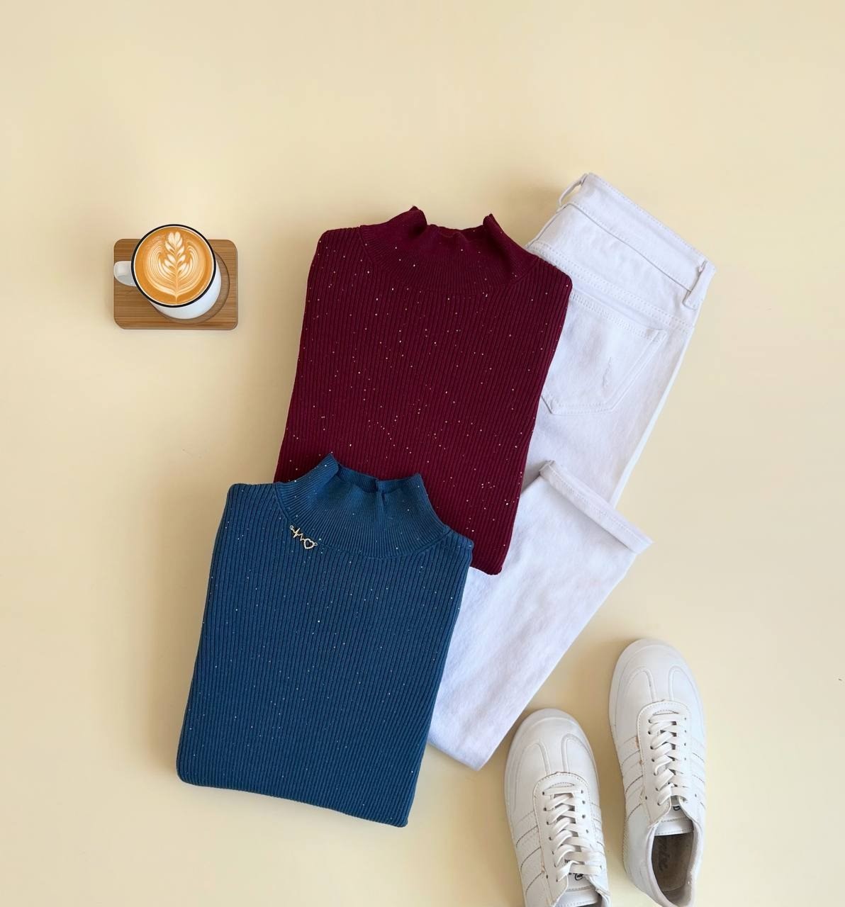 پلیور بافت کبریتی یقه سه سانت پولک دوزی کد 2467