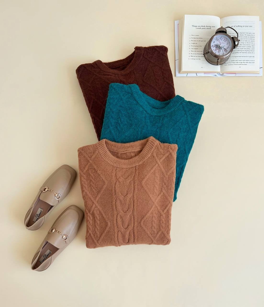 پلیور بافت یقه گرد گرم بالا کد 2469