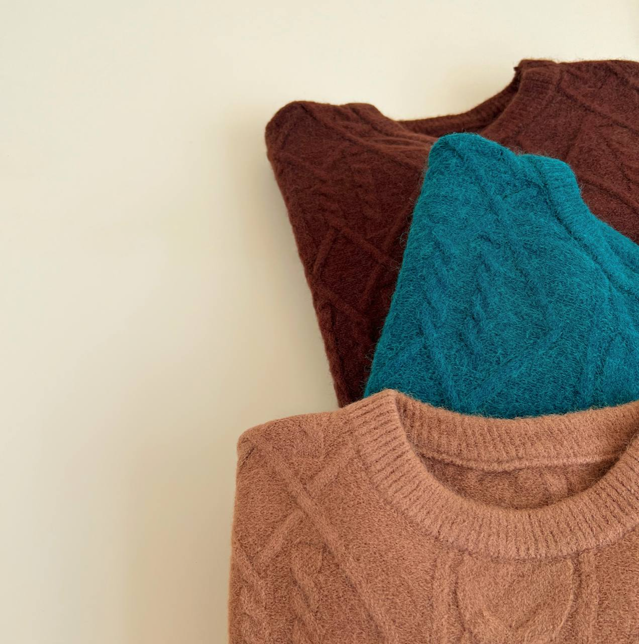 پلیور بافت یقه گرد گرم بالا کد 2469